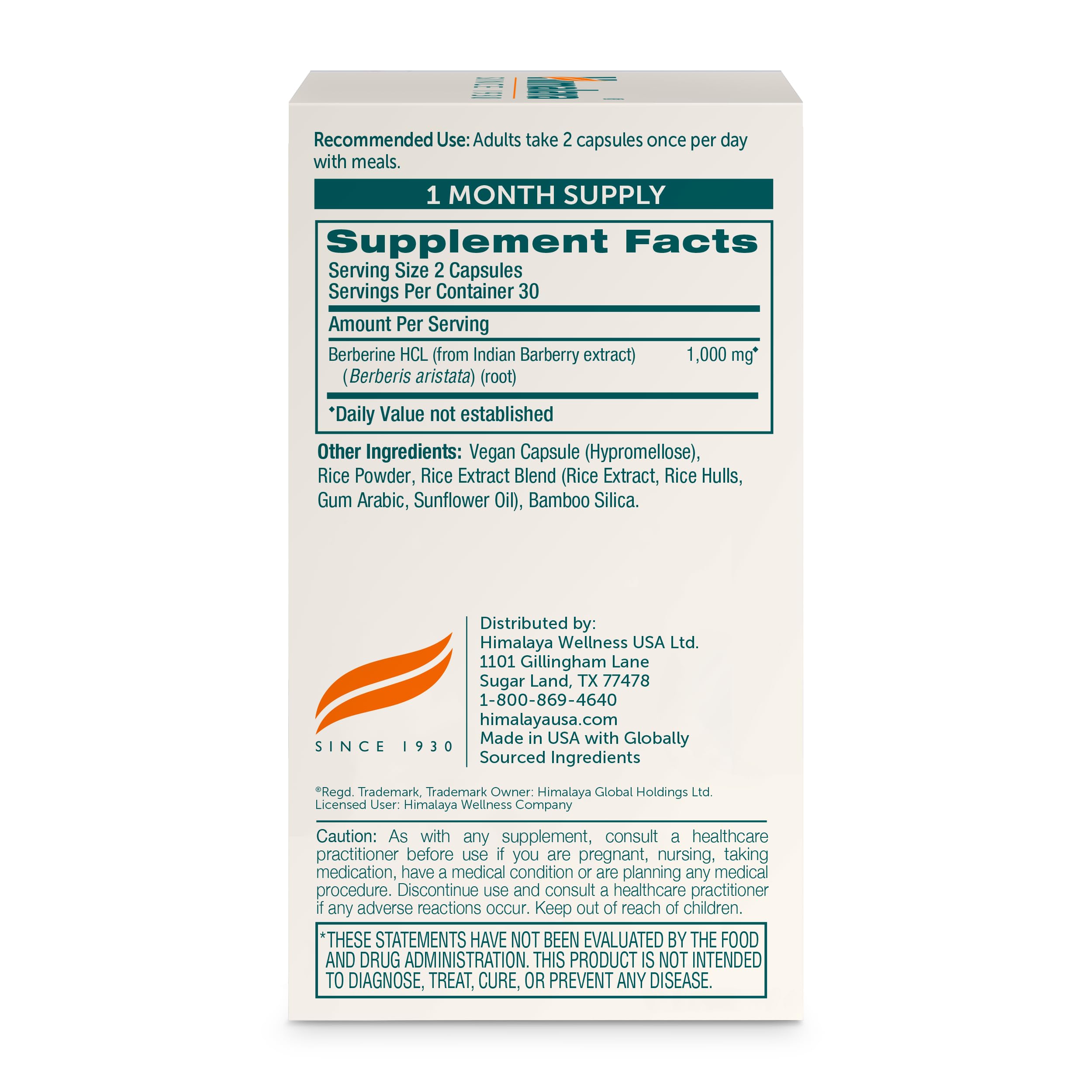 Himalaya Berberine HCL Supplement - Immune & Digestive

