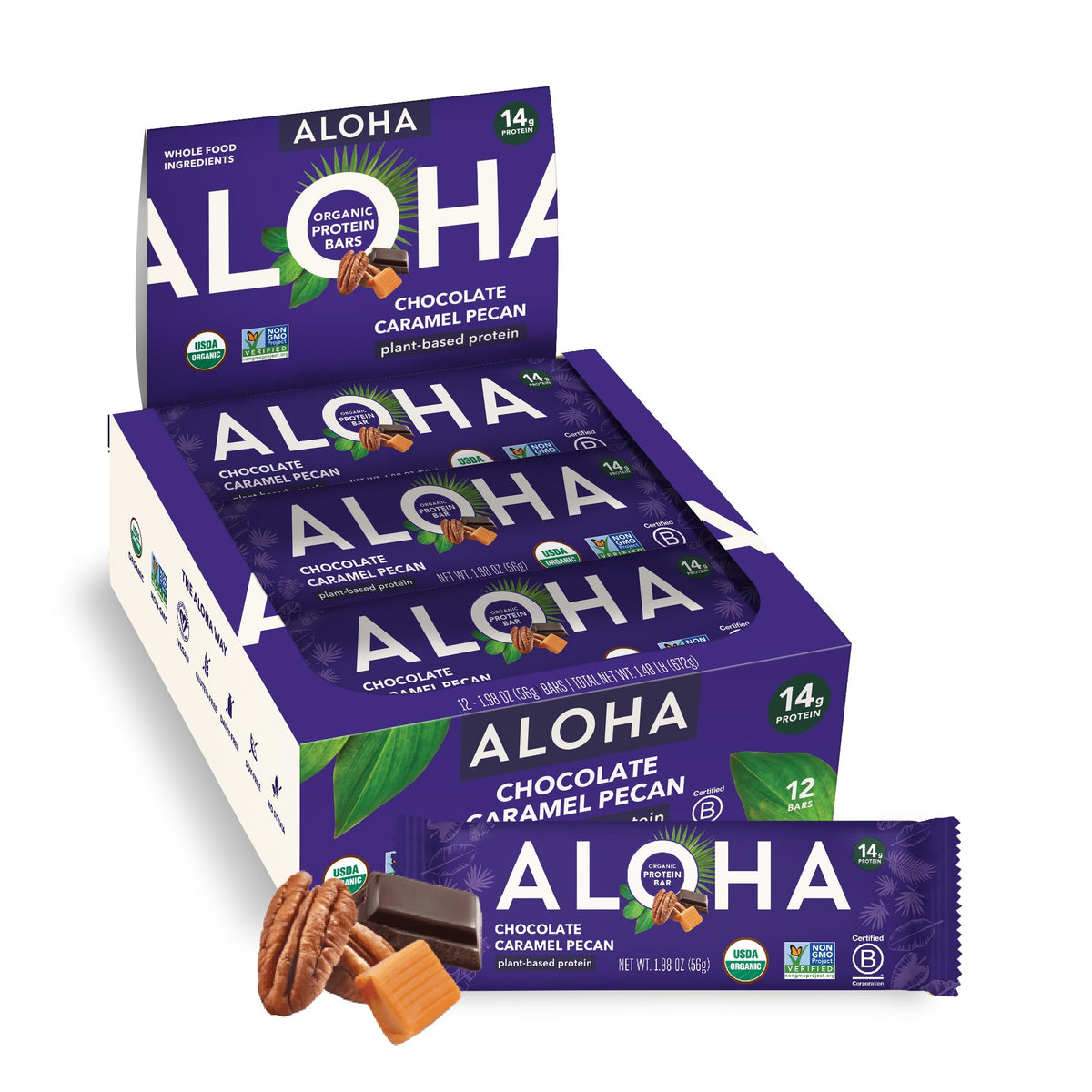 ALOHA Organic Plant Based Protein Bars