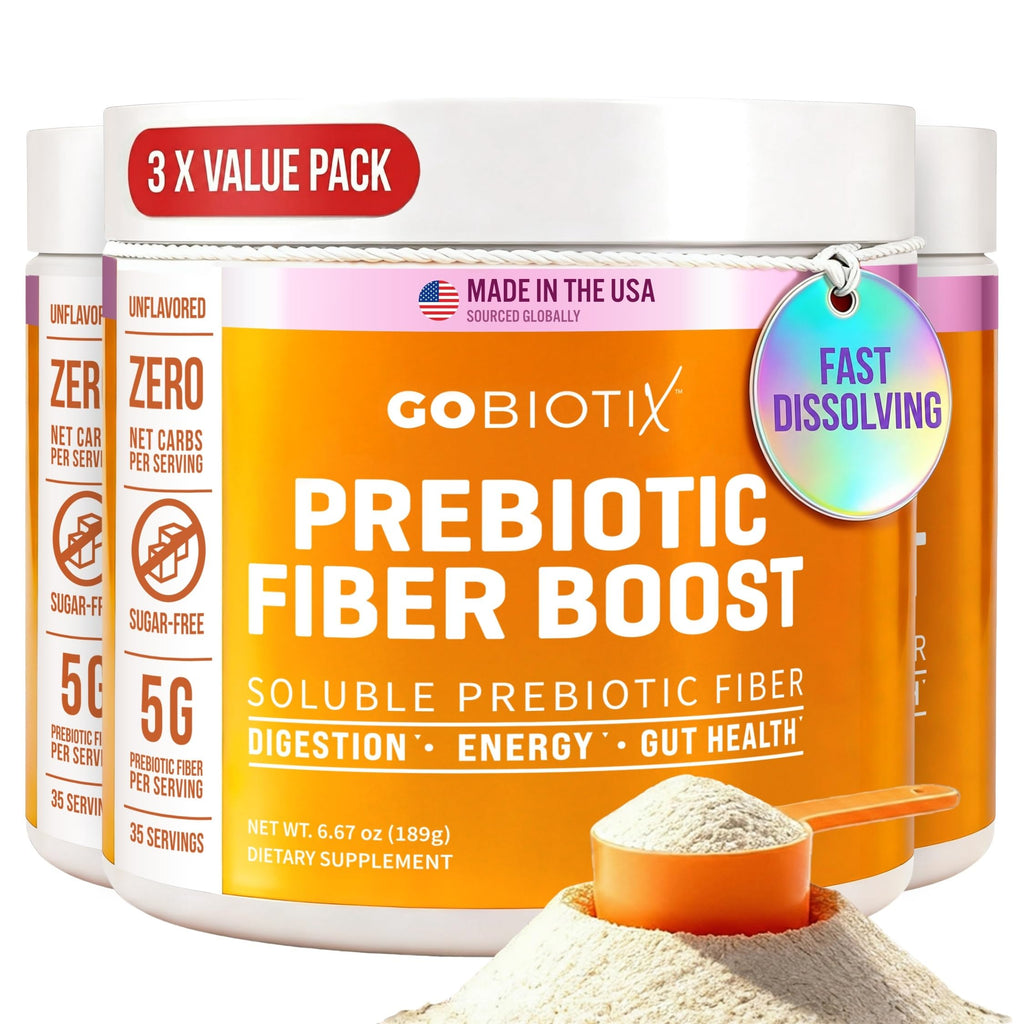 GOBIOTIX Fiber Powder with Prebiotics for Digestive Health