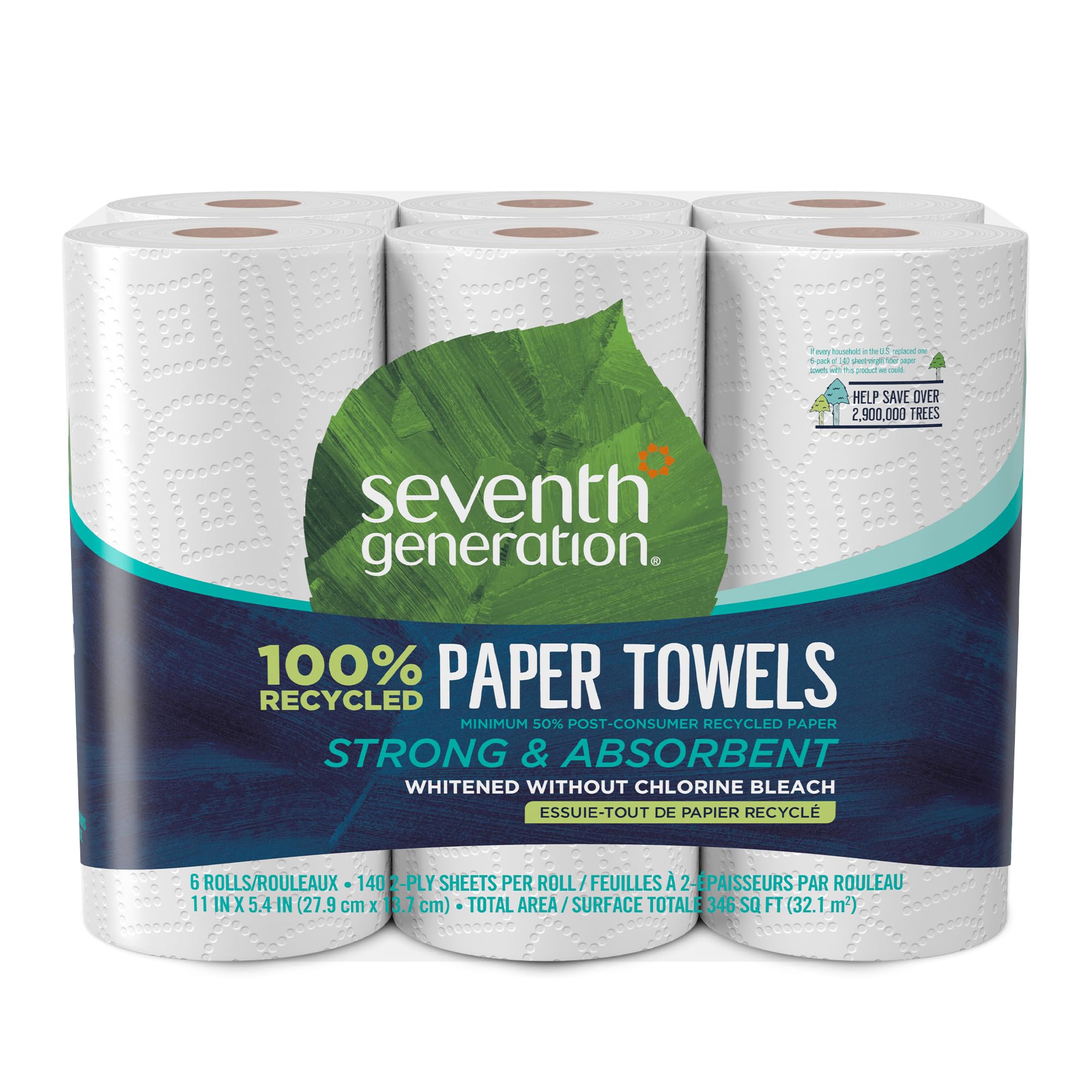 Seventh Generation Paper Towels 100% Recycled Chlorine Free