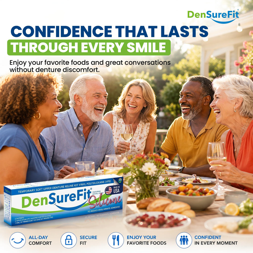 DenSureFit Silicone Denture Reliner Kit for Comfort

