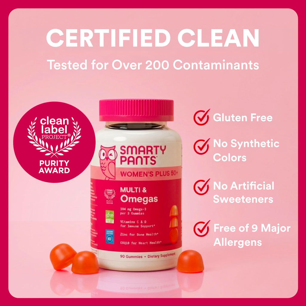 SmartyPants Women’s Plus 50+ Multi & Omegas Gummies

