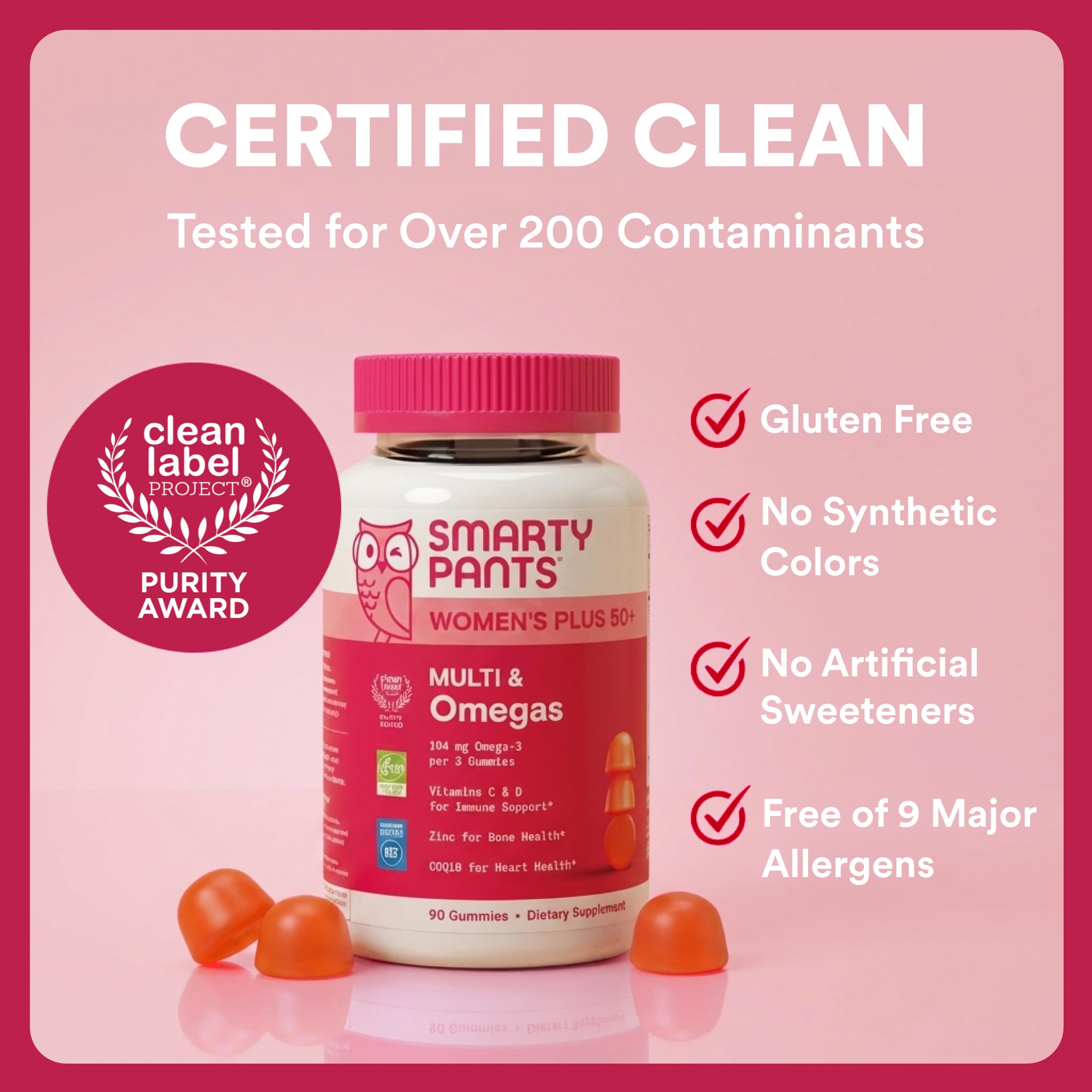 SmartyPants Women’s Plus 50+ Multi & Omegas Gummies

