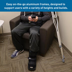 BodyMed Aluminum Crutches – Height Adjustable, Pair

