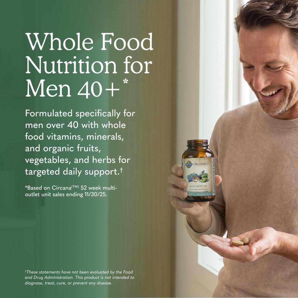 Garden of Life Organics Men’s Multivitamin 40+ - Vegan Organic

