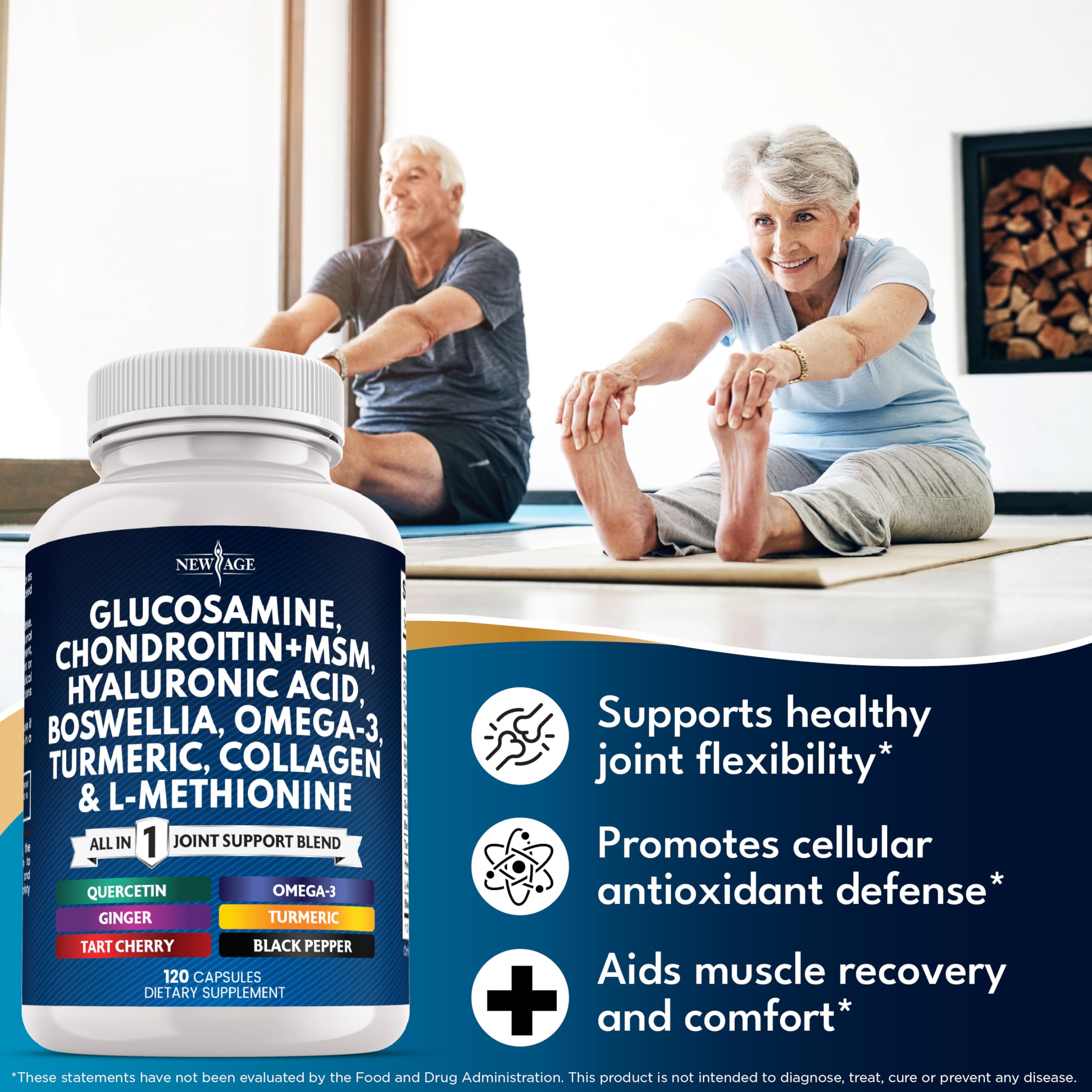 New Age Glucosamine Chondroitin MSM Curcumin Omega-3

