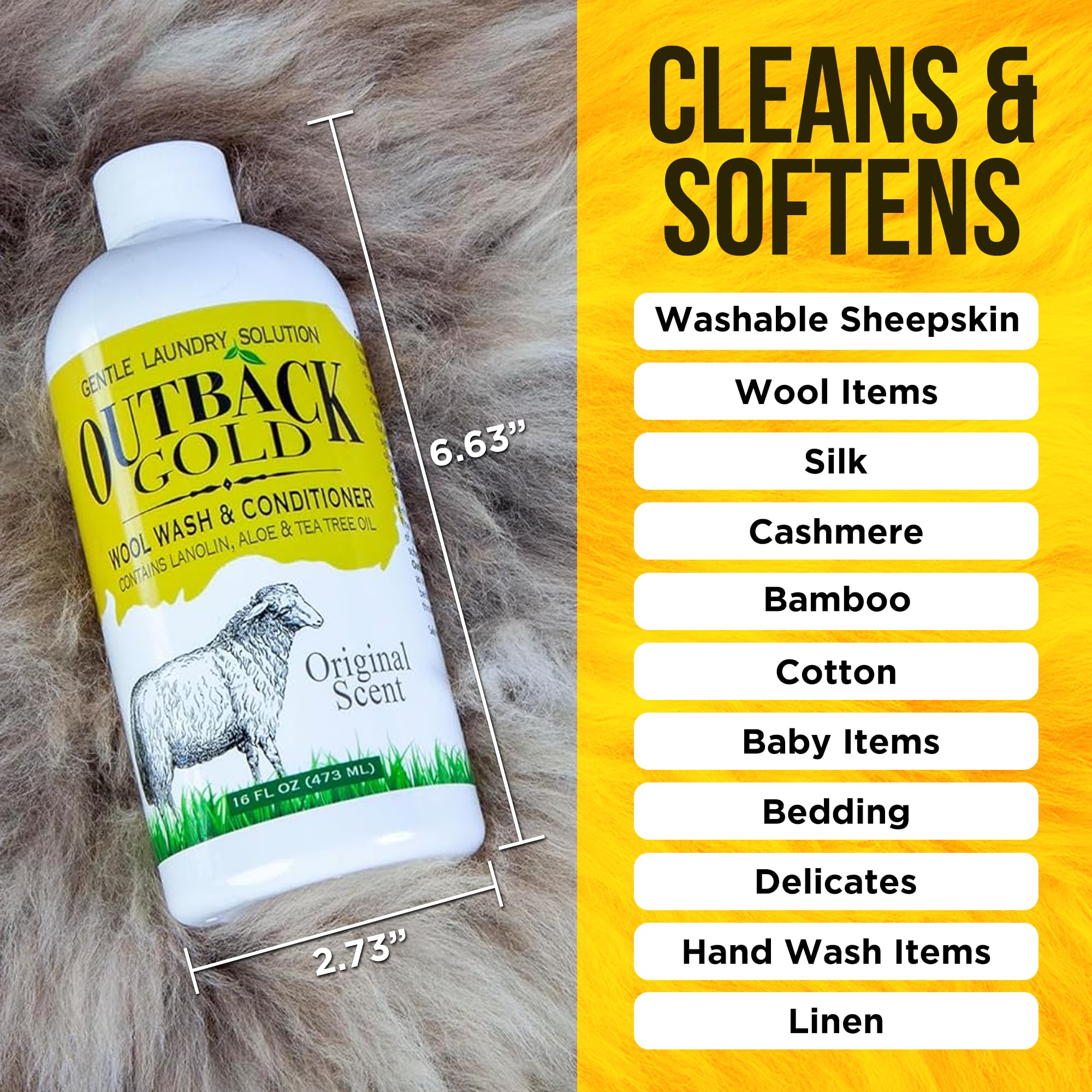 Outback Gold Wool Wash - Plant-Based Detergent for Delicates

