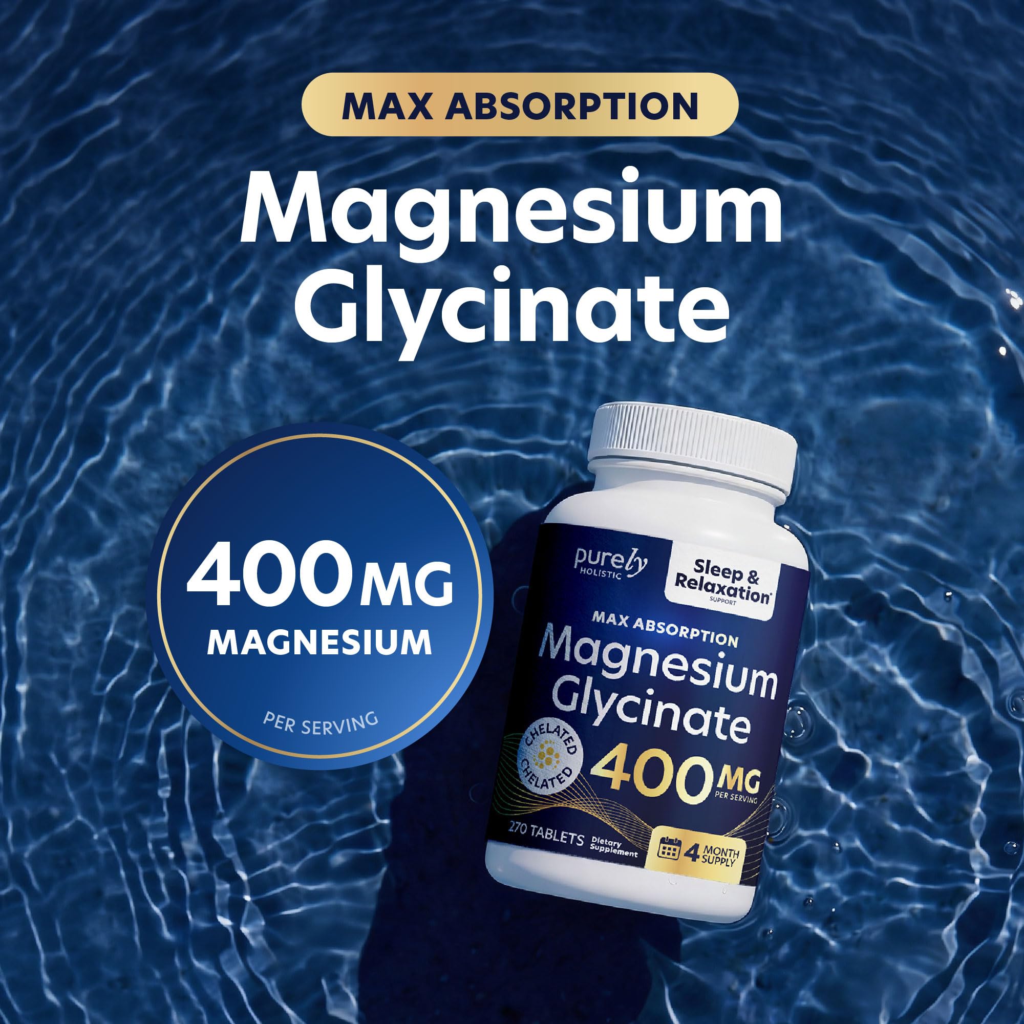 Magnesium Glycinate by Purely Holistic | High Absorption

