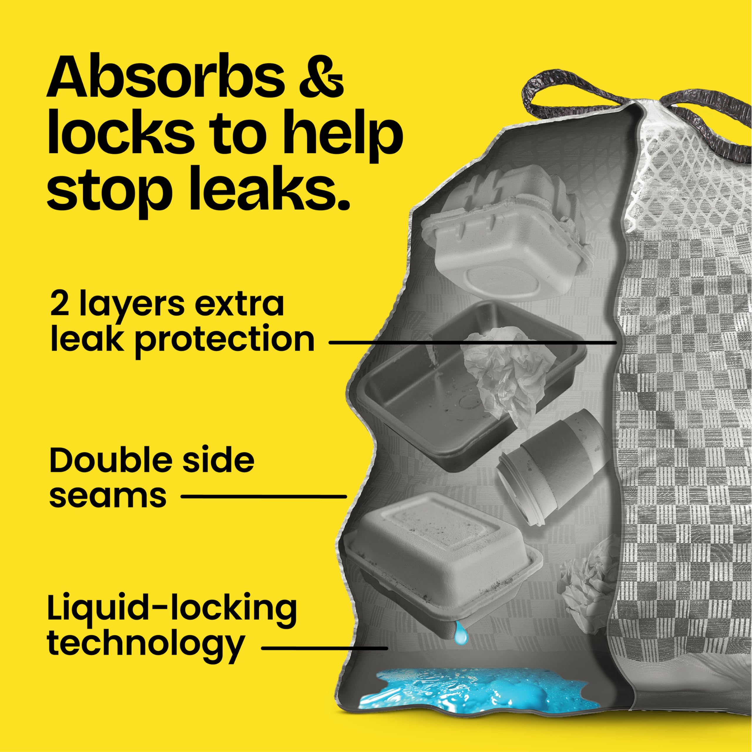 Glad ForceFlex MaxStrength LeakGuard Kitchen Trash Bags

