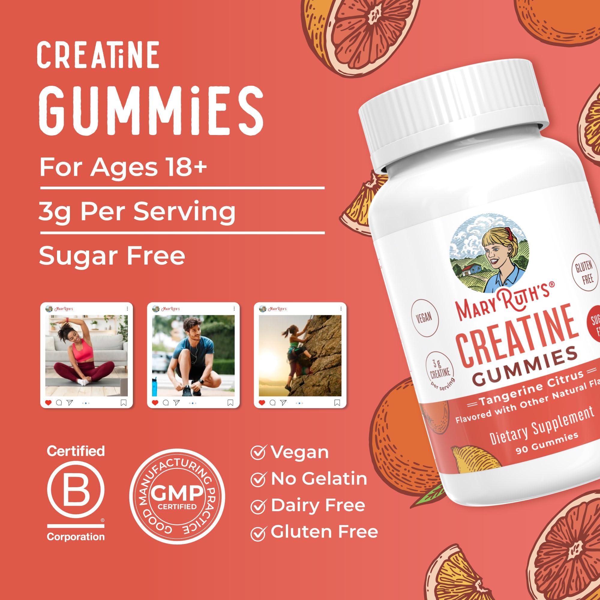 MaryRuth's Creatine Gummies for Daily Workout Support

