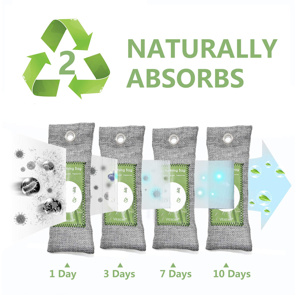 Bamboo Activated Charcoal Air Purifying Bags Odor Absorber

