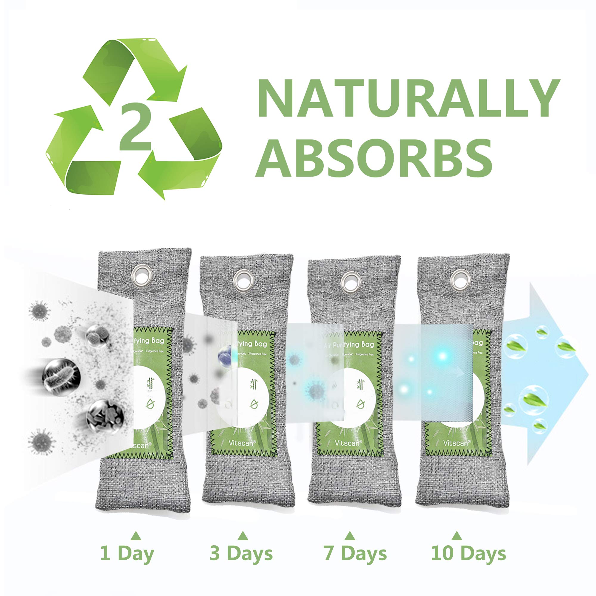 Bamboo Activated Charcoal Air Purifying Bags Odor Absorber


