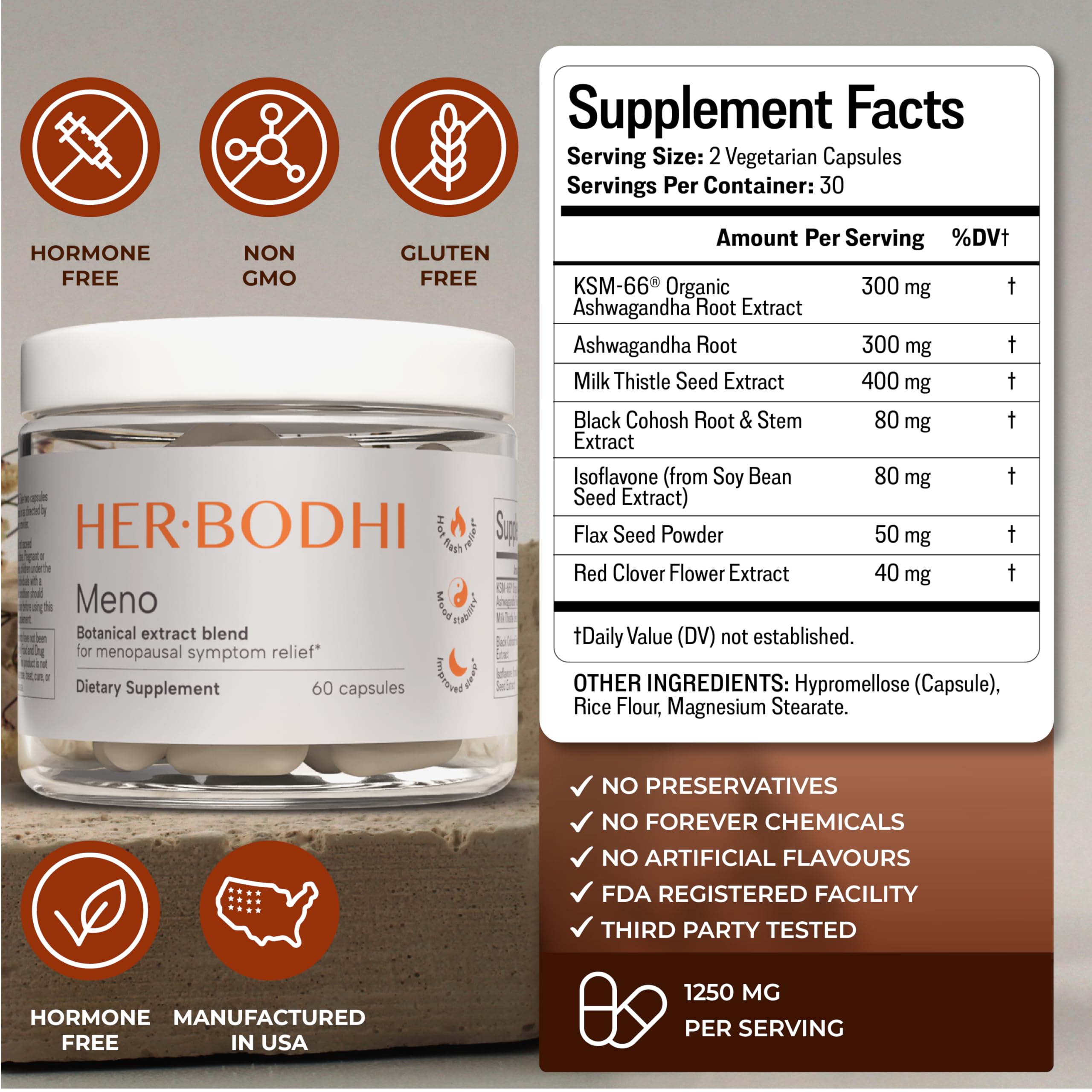 Her Bodhi Meno Menopause Support Ashwagandha


