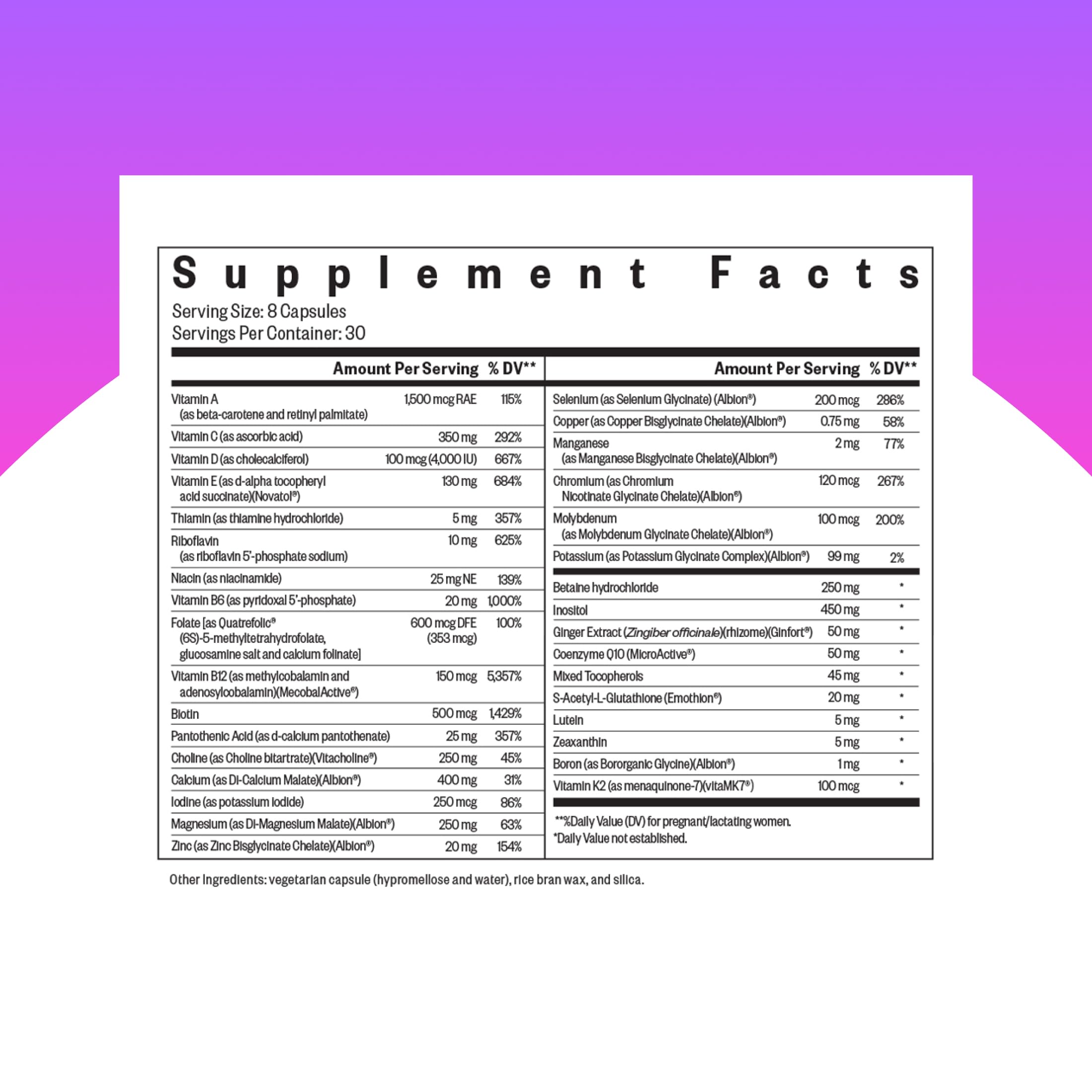Seeking Health Optimal Prenatal Vitamin - Vegetarian

