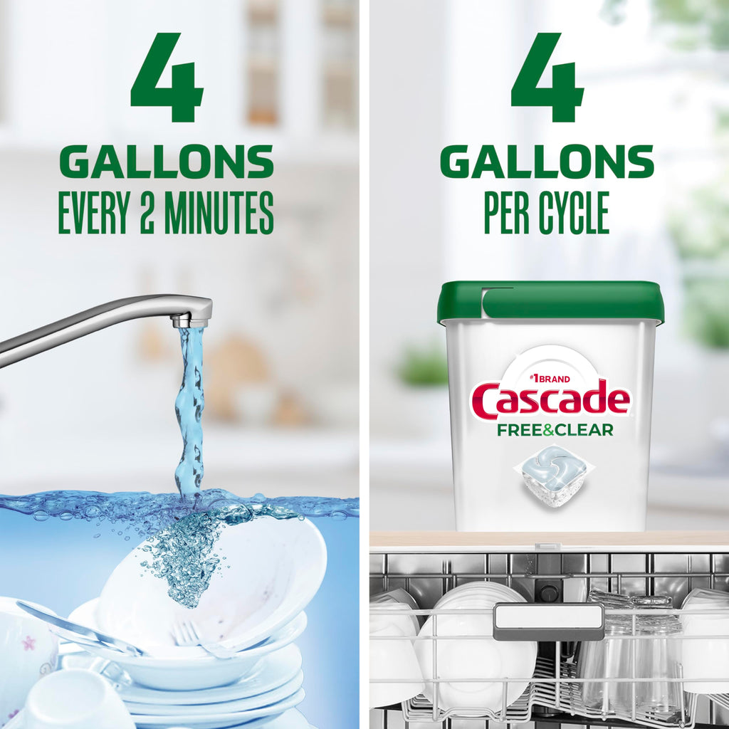 Dishwasher Pods Cascade Free & Clear - Unscented

