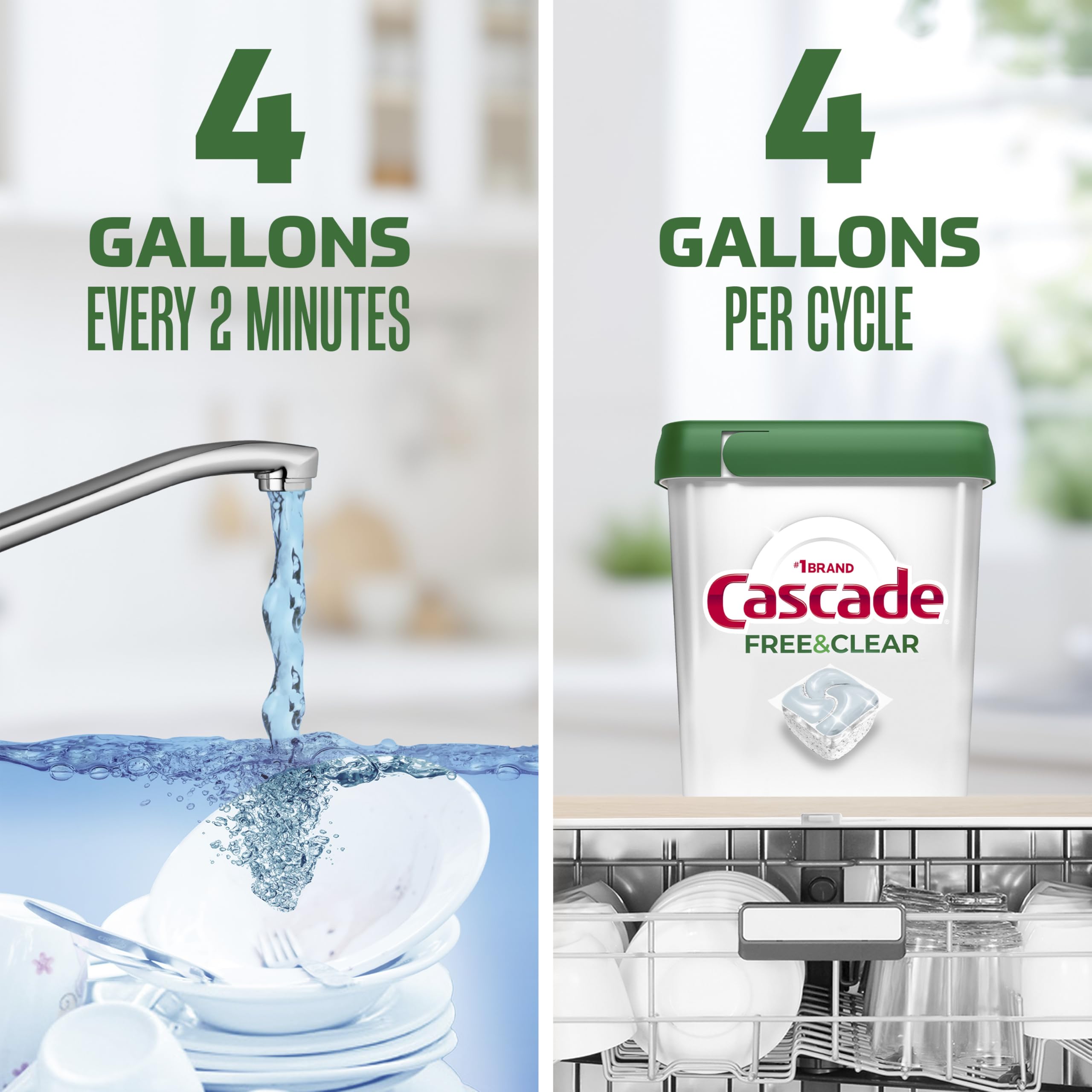 Dishwasher Pods Cascade Free & Clear - Unscented

