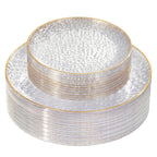 Rubtlamp Clear Plastic Plates with Gold Rim

