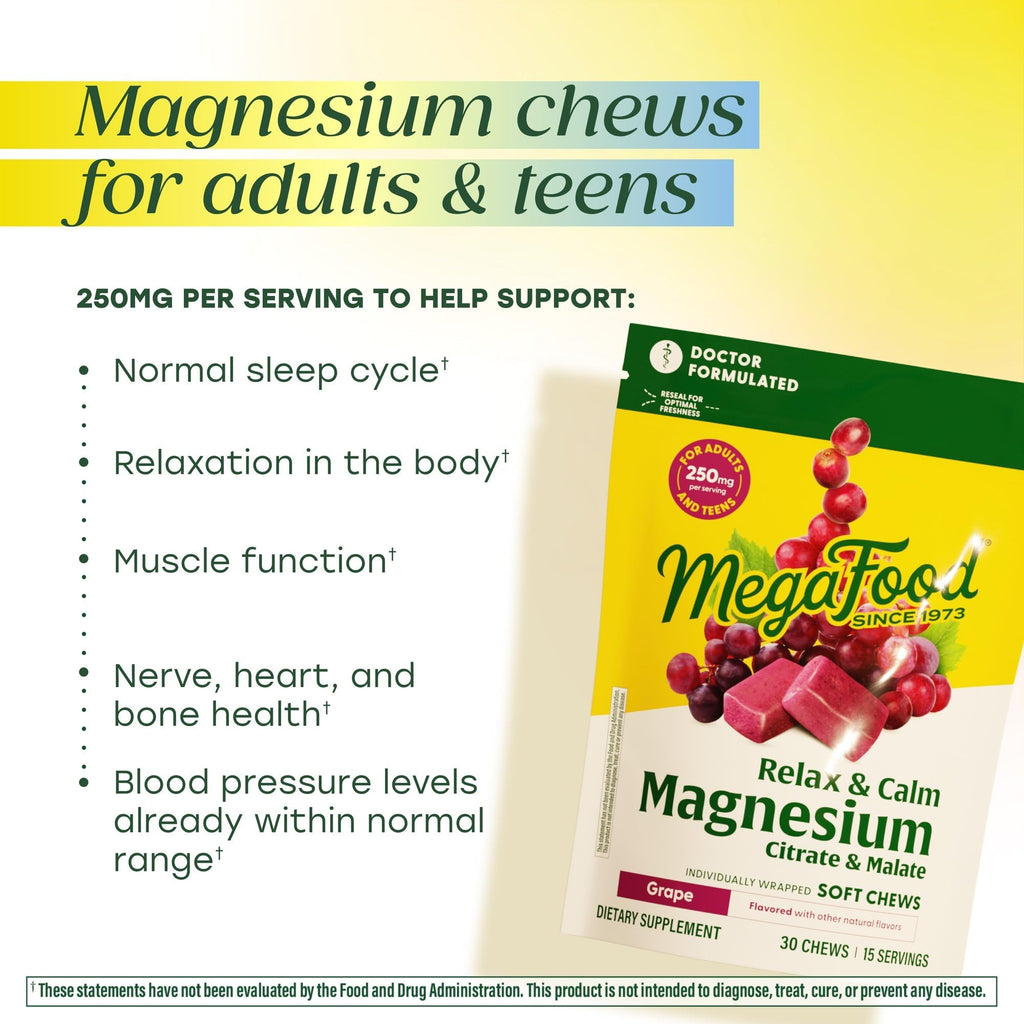 MegaFood Relax + Calm Magnesium Complex | Doctor Formulated

