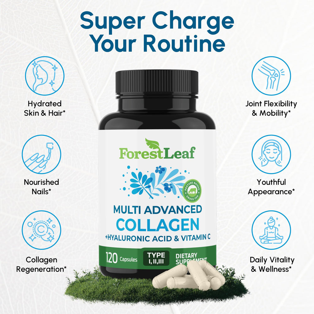 ForestLeaf Multi Collagen Capsules with Hyaluronic Acid

