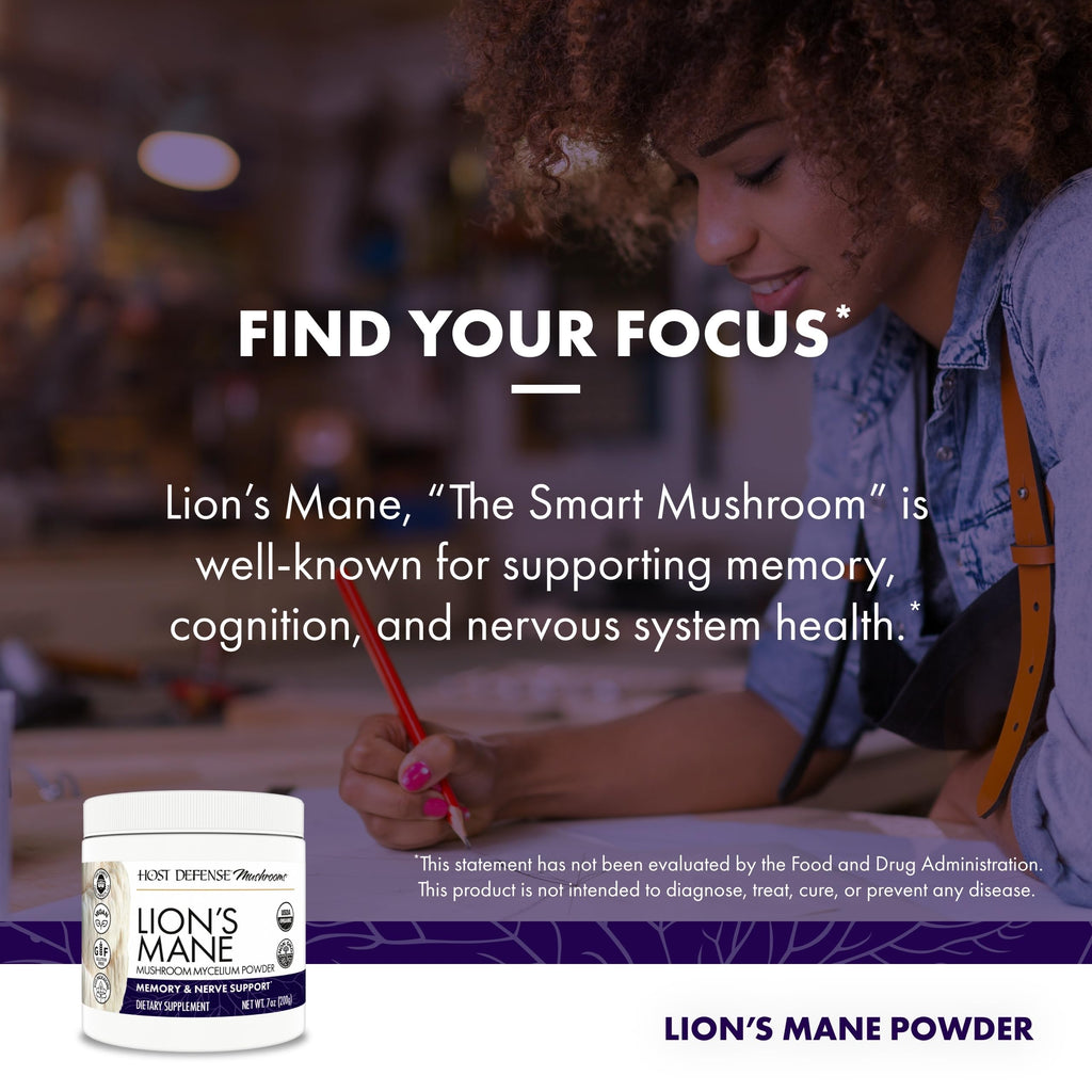 Lion's Mane Powder by Host Defense Mushroom Supplement

