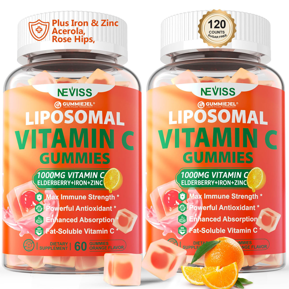 Liposomal Vitamin C Gummies with Elderberry Zinc for Immunity