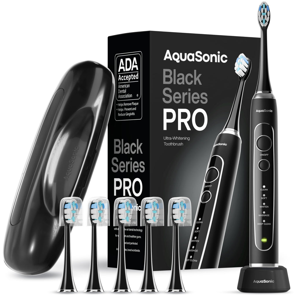 Aquasonic Black Series Electric Toothbrush | 5 Modes

