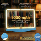 MagniPros 5X Rechargeable LED Page Magnifier – Anti-Glare Lens

