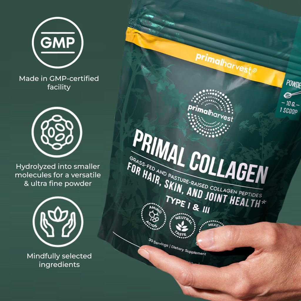 Primal Harvest Collagen Powder Daily Supplement Gluten Free

