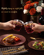 Hioasis Clear Disposable Cups with Decorative Rim | BPA-Free

