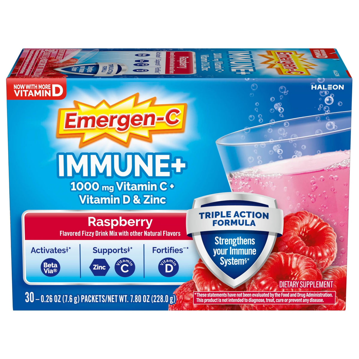 Emergen-C Immune+ Triple Action Immune Support Powder with BetaVia