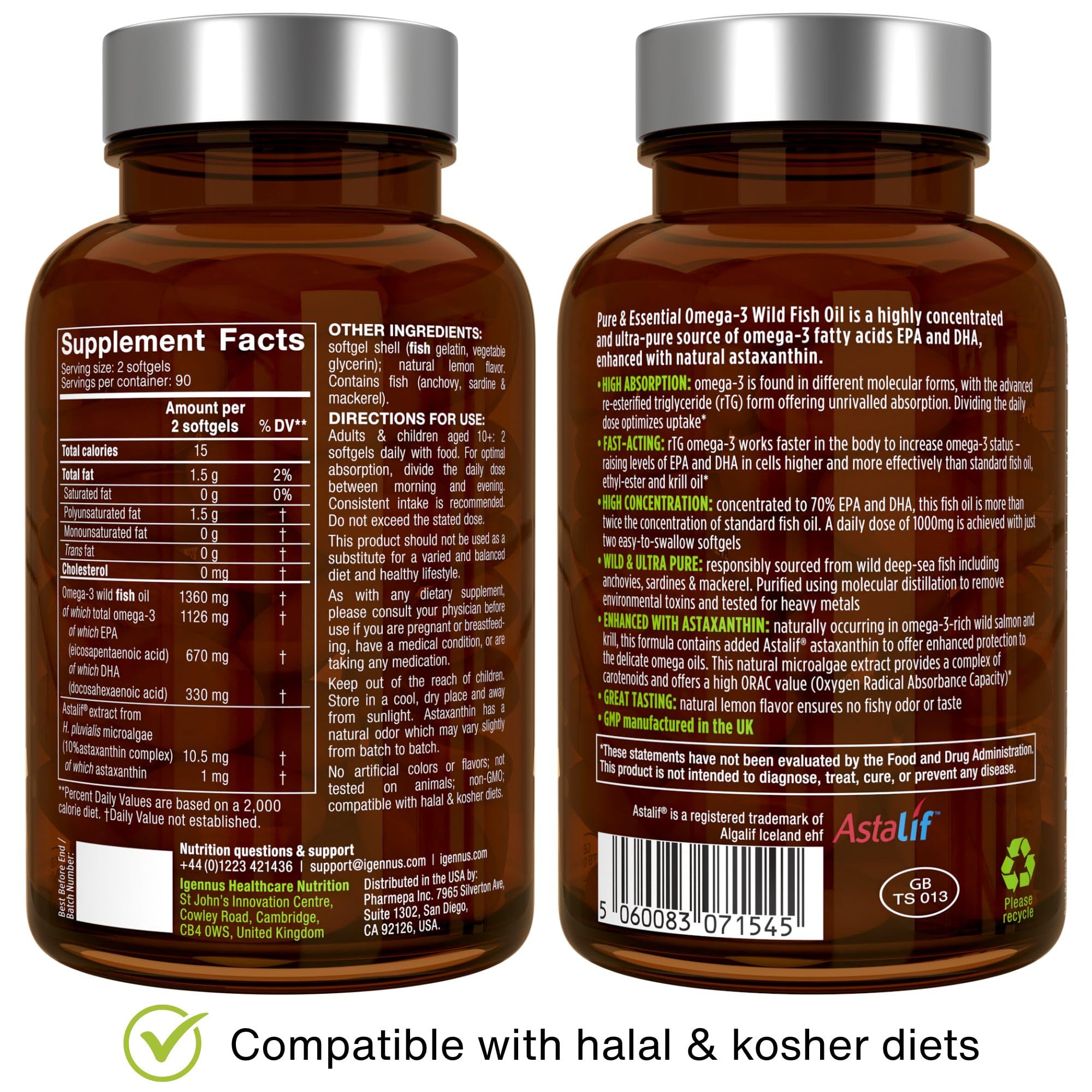 Igennus Omega-3 Ultra Pure Fish Oil

