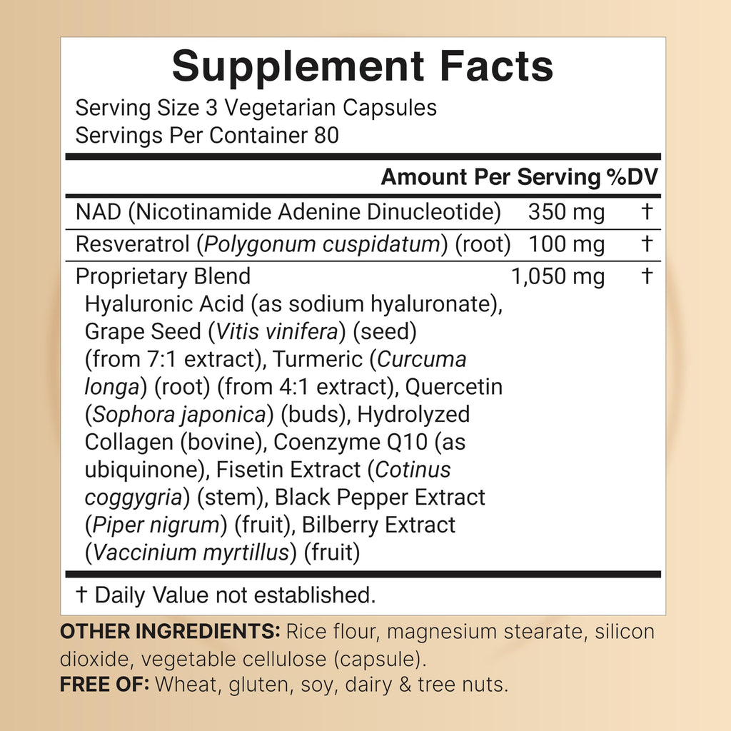 NatureBell NAD+ 11-in-1 Complex Non-GMO Supplement

