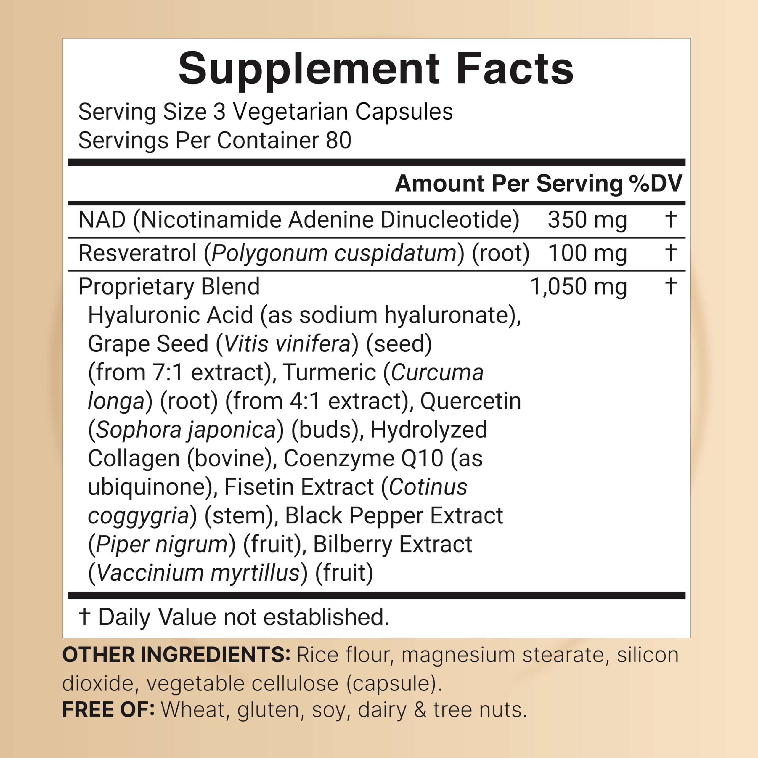 NatureBell NAD+ 11-in-1 Complex Non-GMO Supplement

