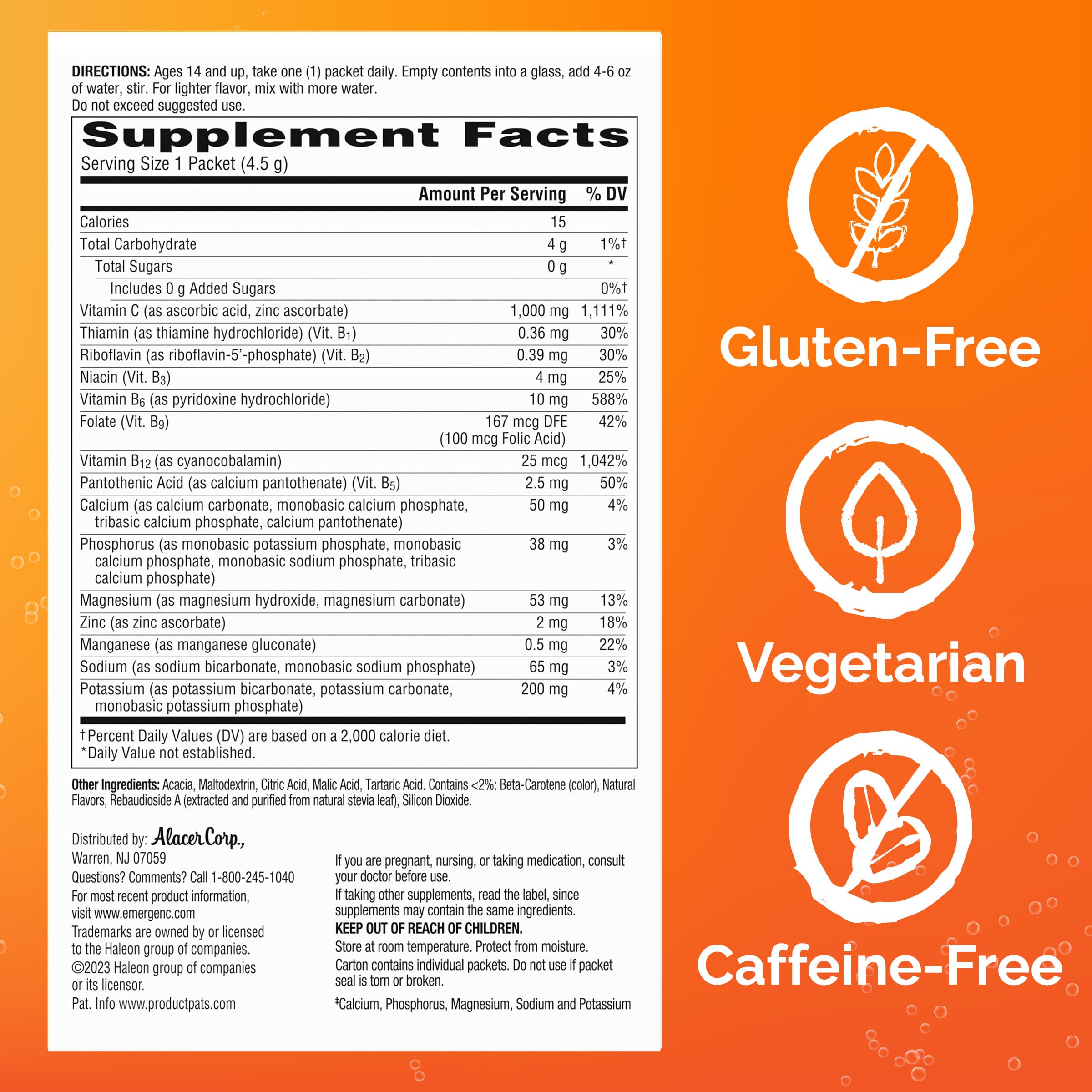 Emergen-C Vitamin C Powder 1000 mg Raspberry Lemonade

