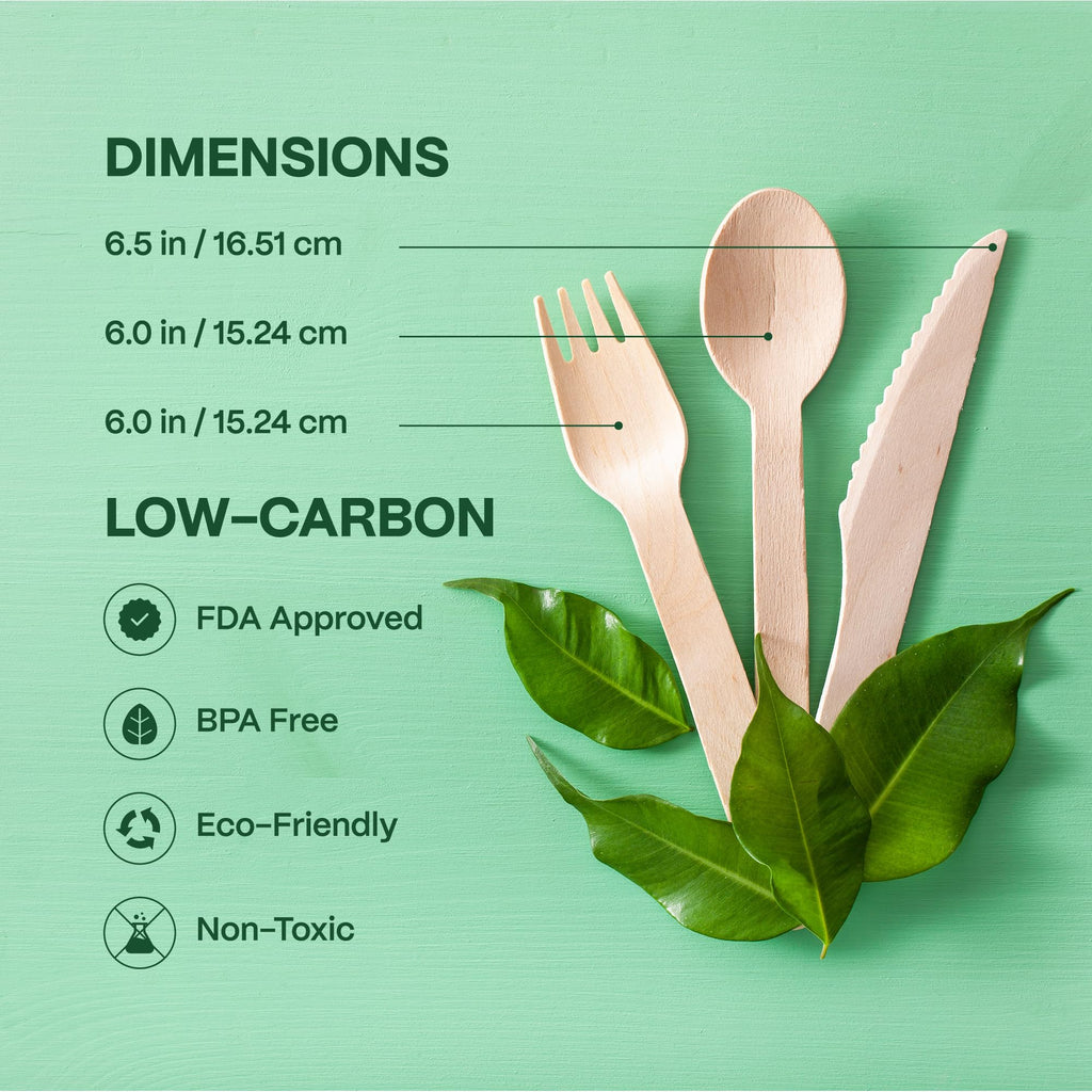 Compostable Cutlery Set - Disposable Utensils

