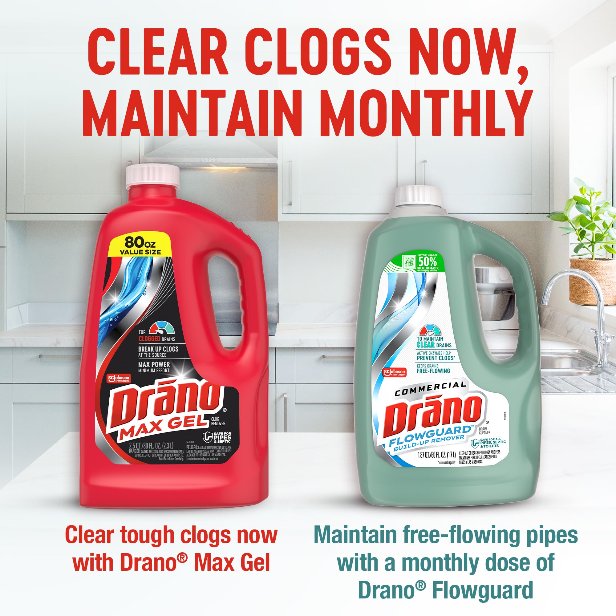 Drano Max Gel Drain Clog Remover & Cleaner | Fast-Acting

