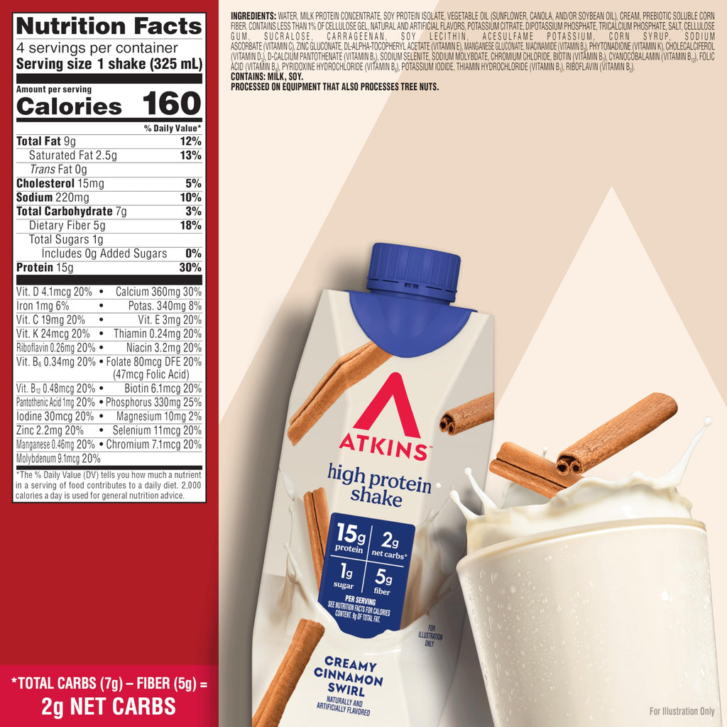 Atkins Creamy Chocolate Coconut Protein Shake Keto Friendly

