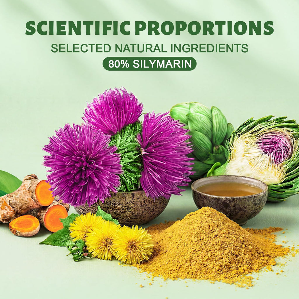 Milk Thistle Liver Support with NAC, Artichoke, Turmeric & Dandelion

