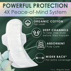 L. Maxi Pads with Organic Cotton Top Layer Unscented Wings

