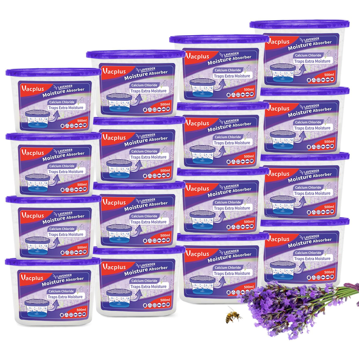 Vacplus Moisture Absorber 10.5 oz Dehumidifier Box for Humidity Control