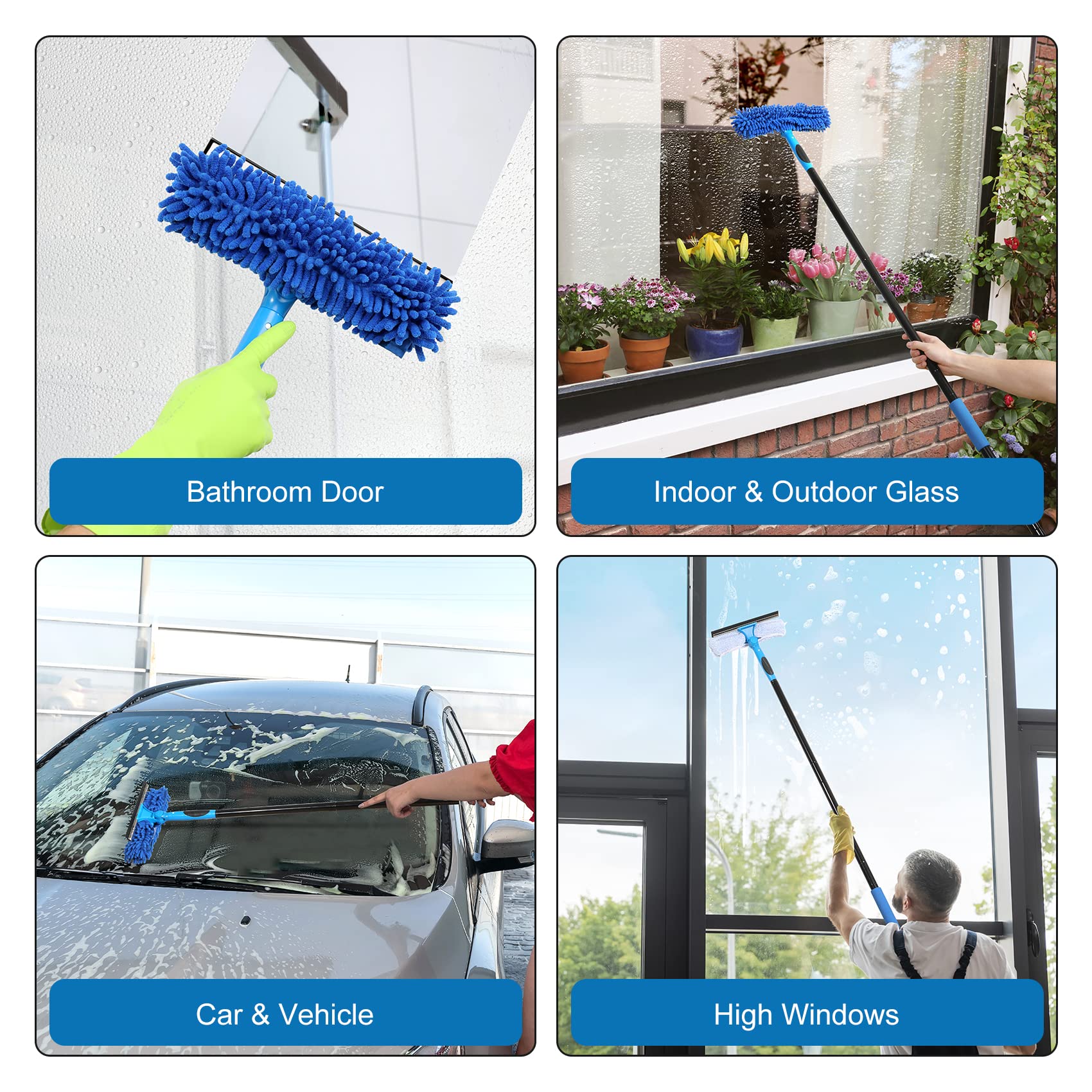 VITEVER Window Squeegee Kit with Interchangeable Components

