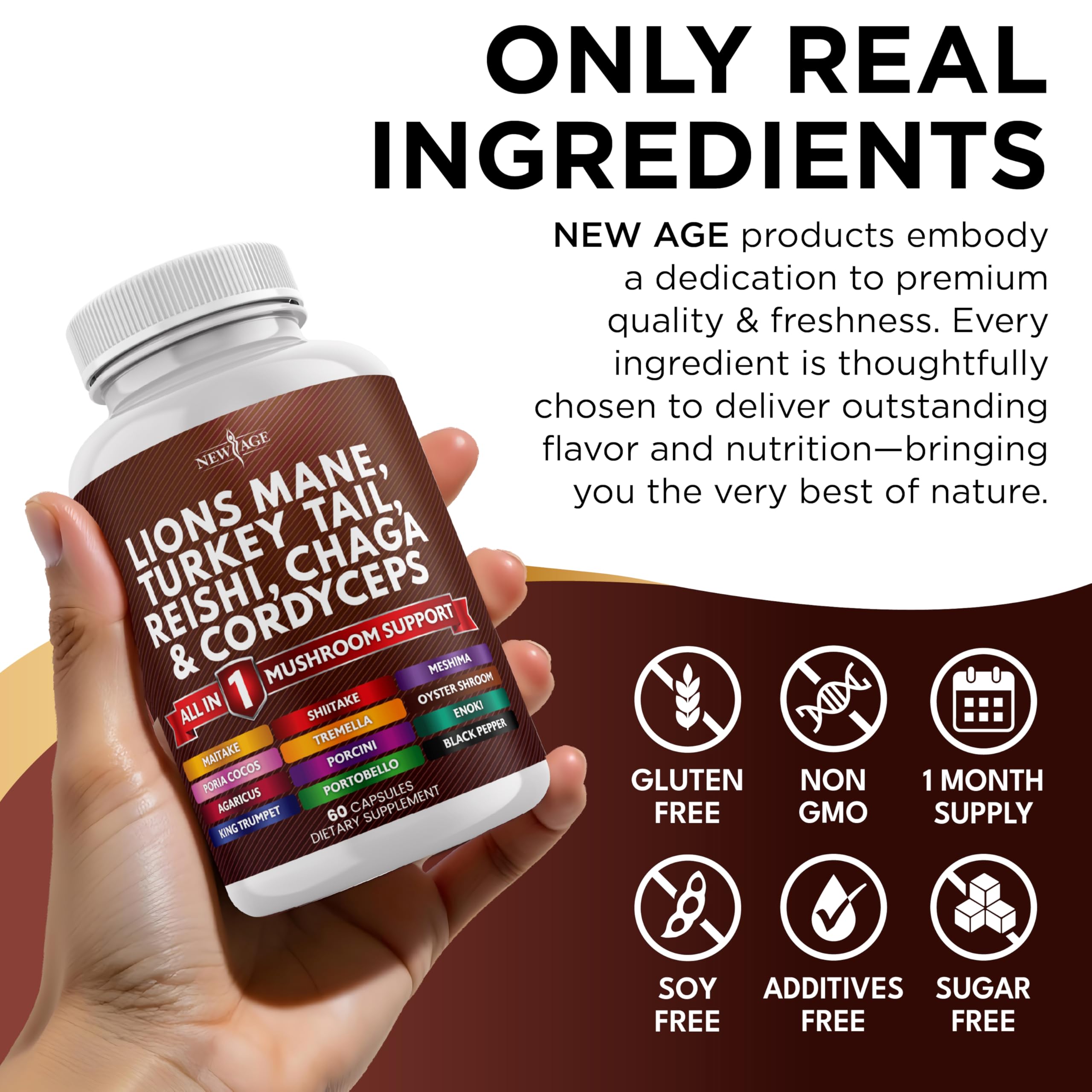 New Age Lion's Mane Mushroom Supplement

