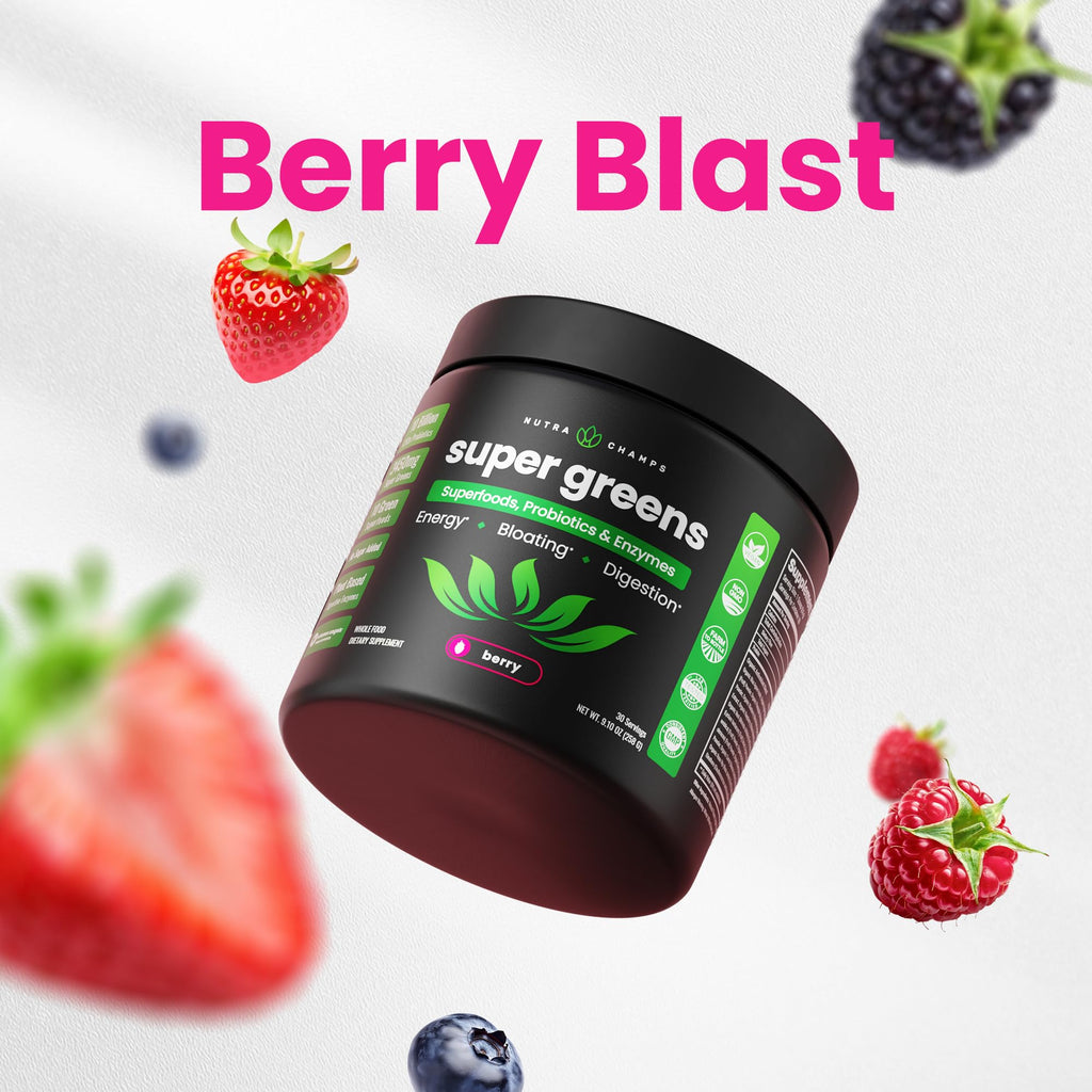 NutraChamps SuperGreens Powder - 40+ Superfoods & Probiotics

