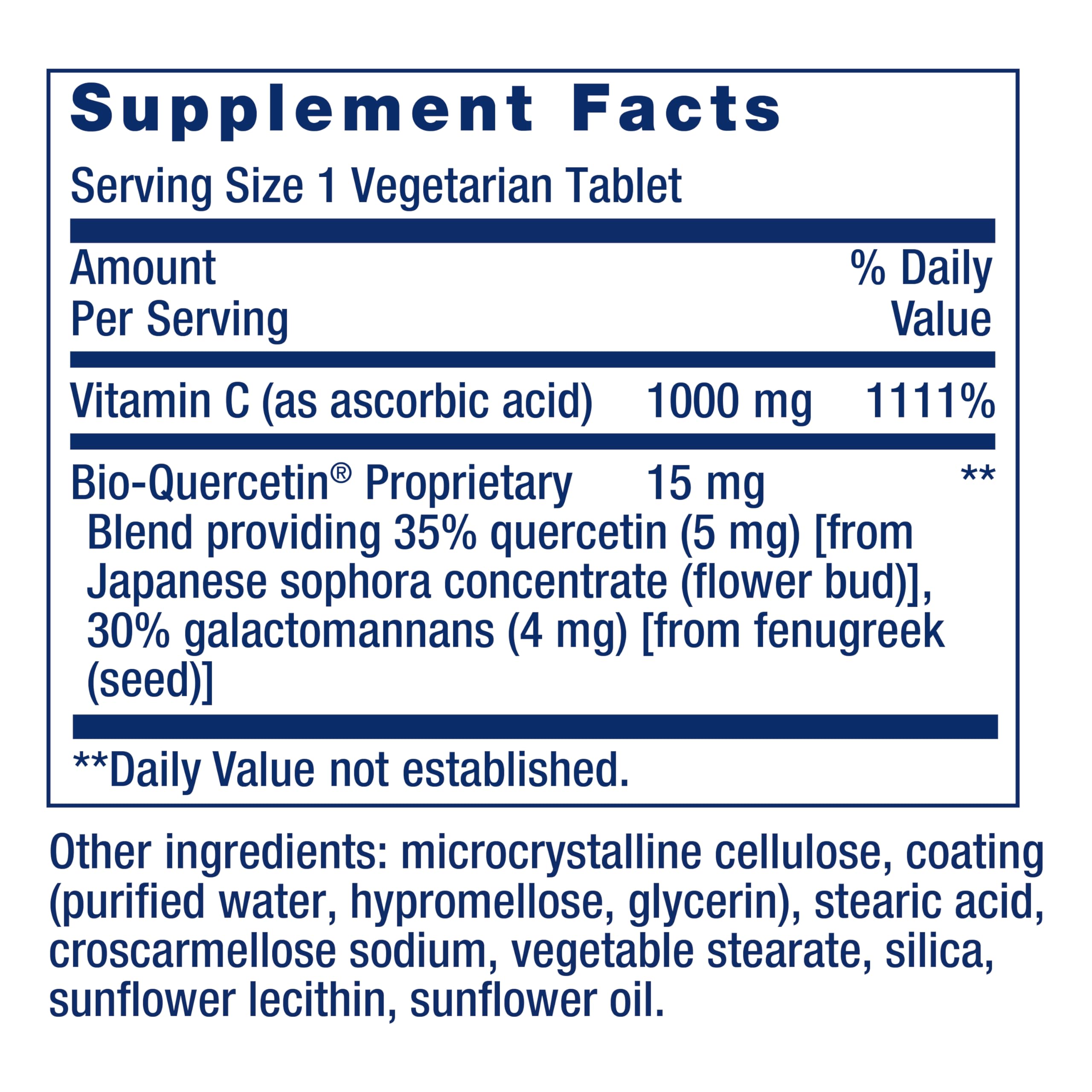 Life Extension Vitamin C and Bio-Quercetin for Immune Support

