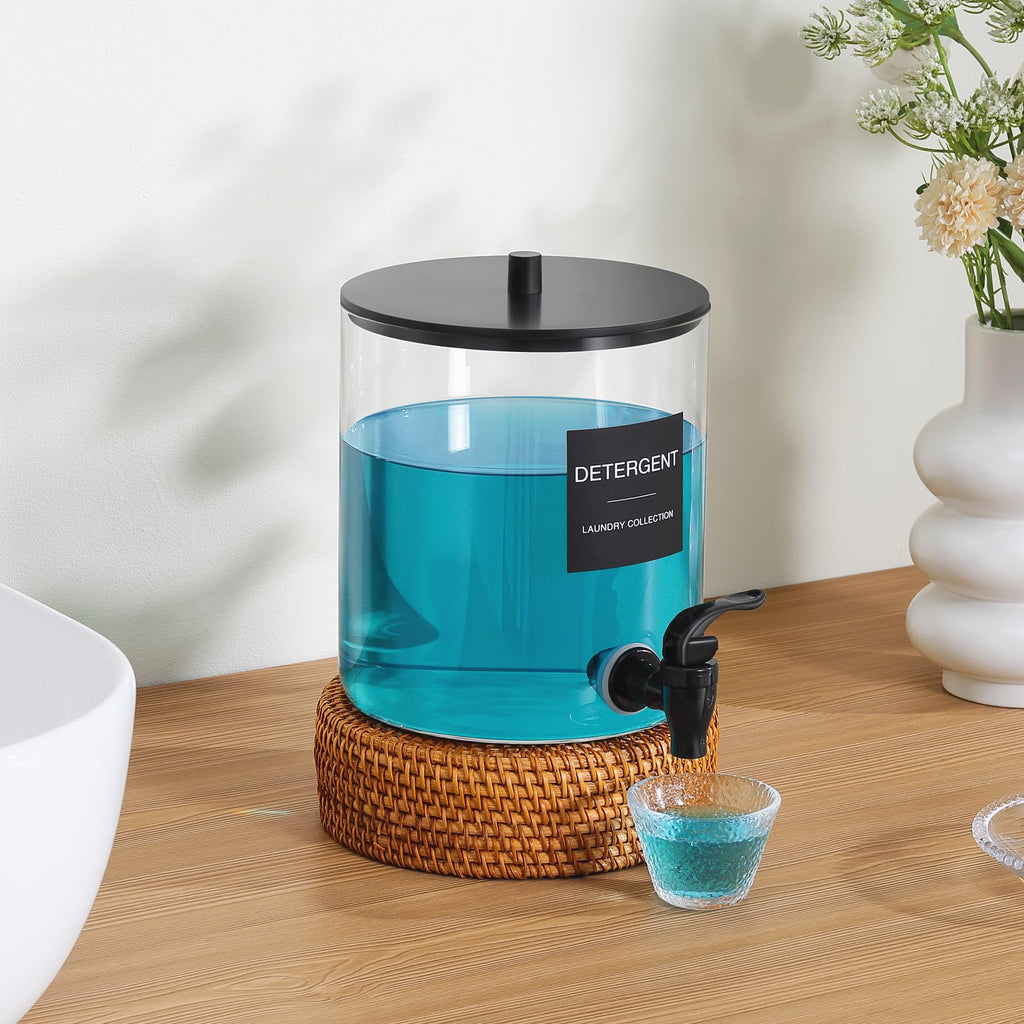 TIPGO Glass Laundry Detergent Dispenser for Laundry Room


