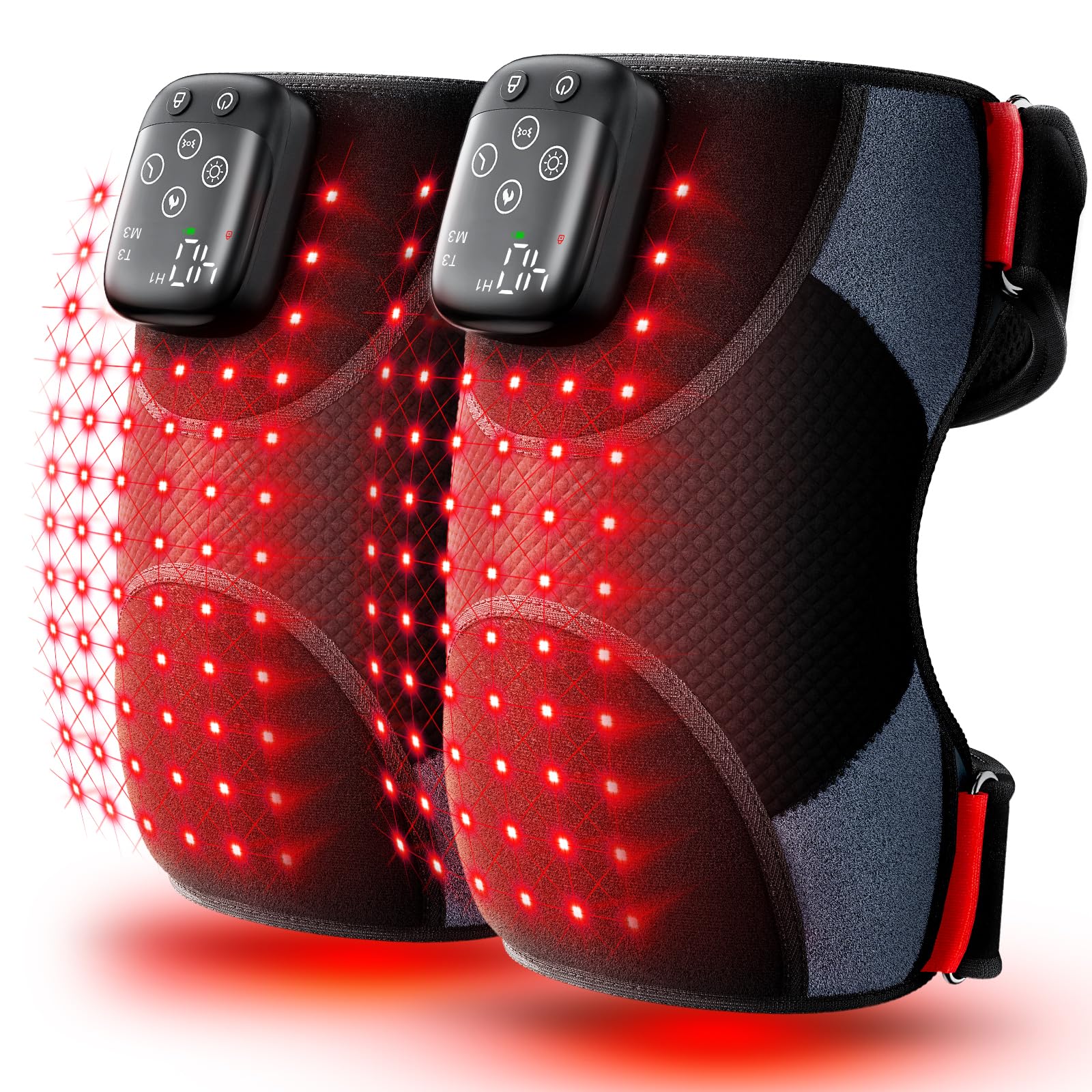 LTW Knee Massager with Heat and Red Light, Cordless 72 LEDs