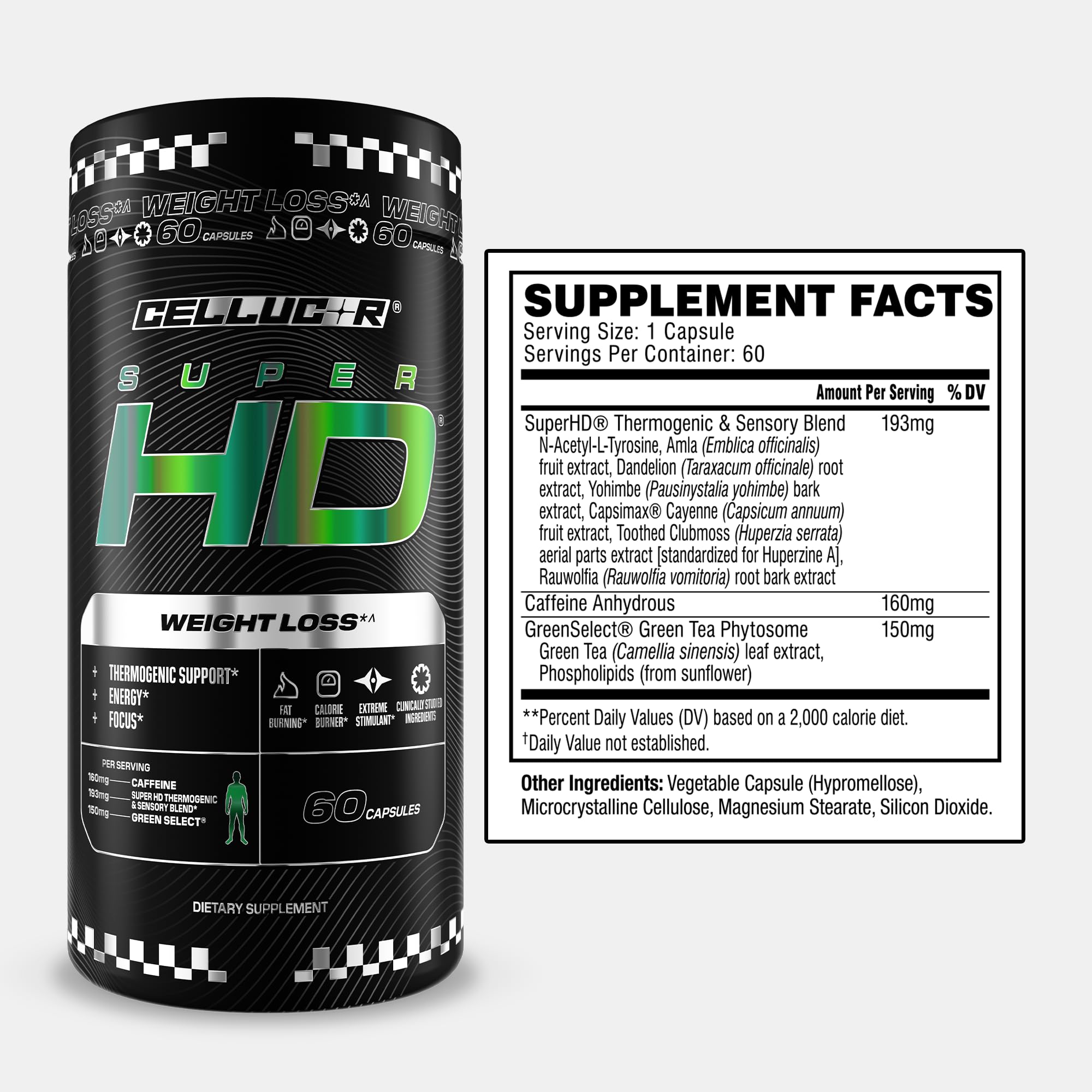 Cellucor SuperHD Thermogenic Fat Burner Capsules

