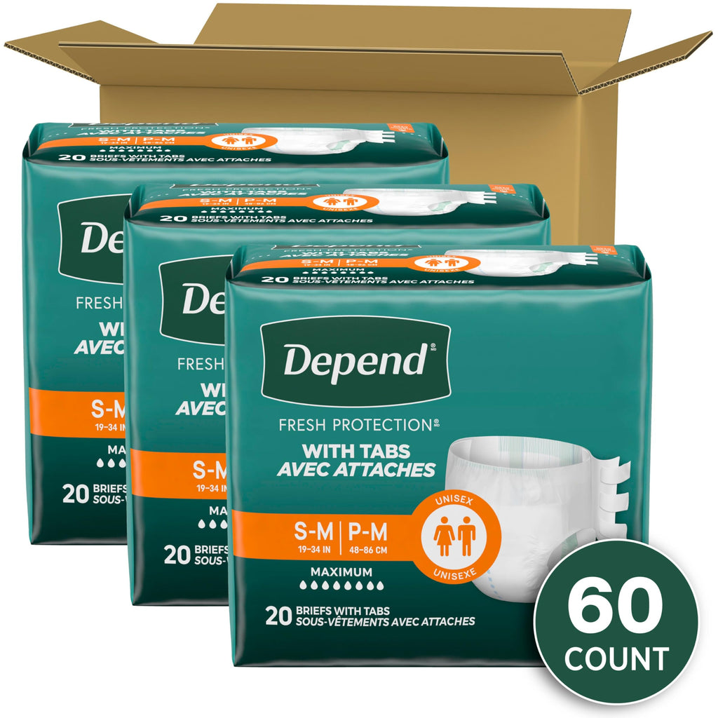 Depend Protection with Tabs Adult Diapers - Max Absorbency

