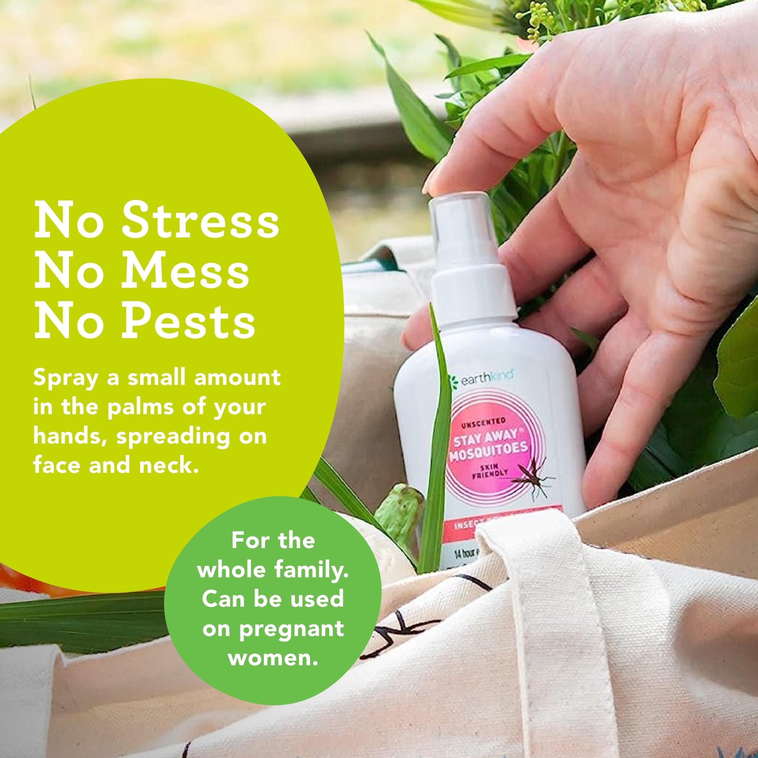 EarthKind Stay Away Mosquito Repellent - Unscented Picaridin

