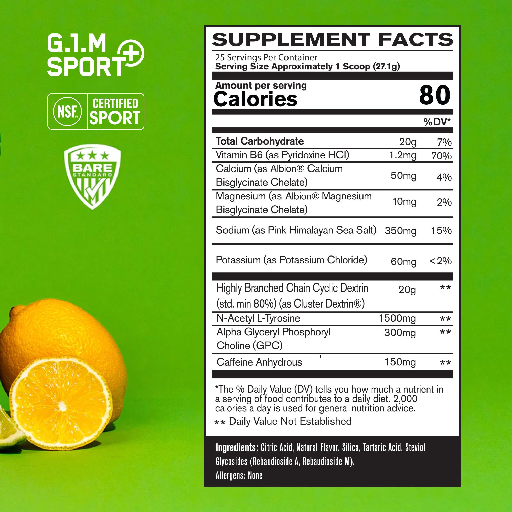 Bare Performance G.1.M Sport+ Endurance Pre-Workout

